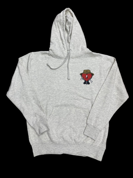 Bad bunny heather gray hoodie