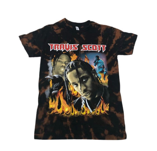 Travis Scott Flames Tie Dye T-Shirt